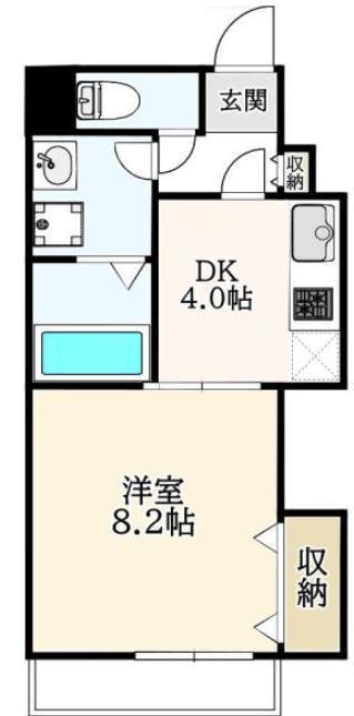 都営浅草線 浅草駅(東武・都営・メトロ) 徒歩2分 12階建 築24年(1DK/4階)の間取り写真