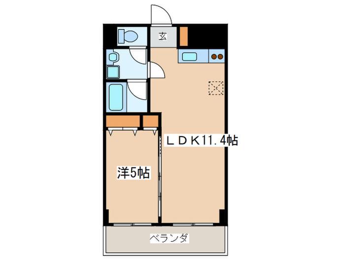 ルナガーデン(1LDK/3階)の間取り写真