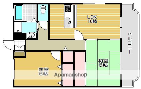 アムールK(2LDK/3階)の間取り写真