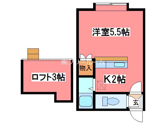 シャンドール札幌(ワンルーム/2階)の間取り写真