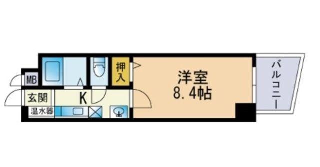 メゾンド・クレール(1K/2階)の間取り写真