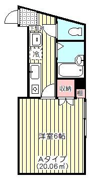 第三ドリームハイツ(1K/2階)の間取り写真