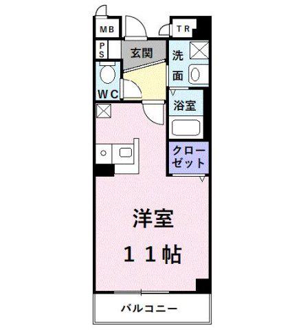ノールヴィクトワール(ワンルーム/1階)の間取り写真