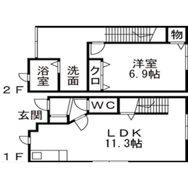 D-BOX山室(1LDK/1階)の間取り写真