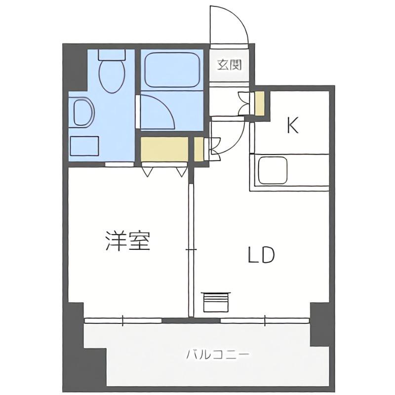 プライマル札幌北4条(1LDK/3階)の間取り写真