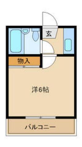 ベルエアー高幡不動(1K/2階)の間取り写真