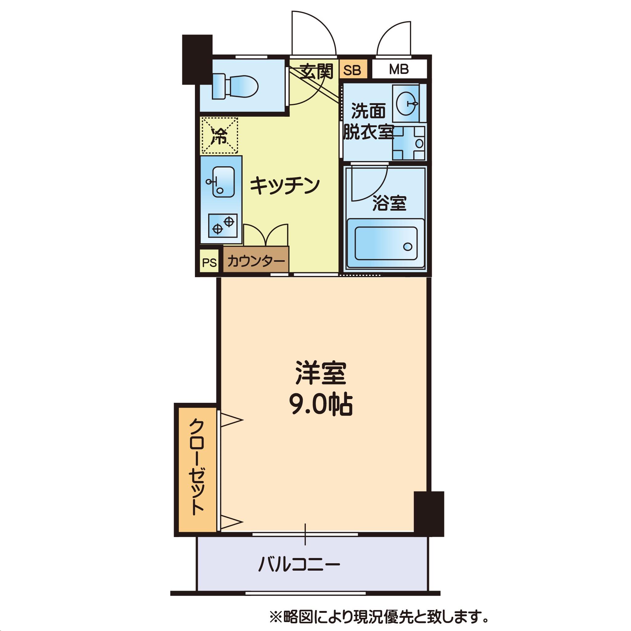 グローリーハイムII(1K/3階)の間取り写真