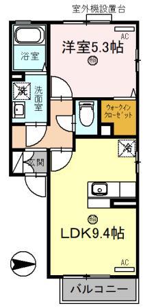グランドール(1LDK/2階)の間取り写真