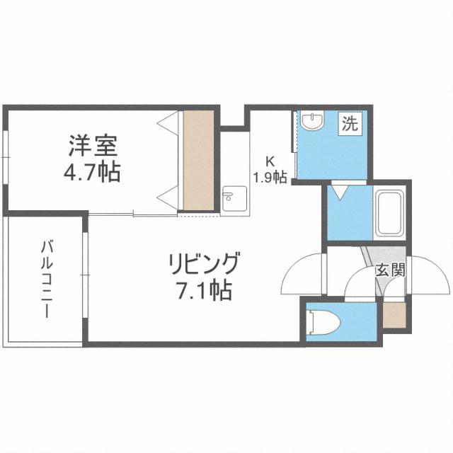 GRAN PARADISO グランパラディソ(1LDK/3階)の間取り写真
