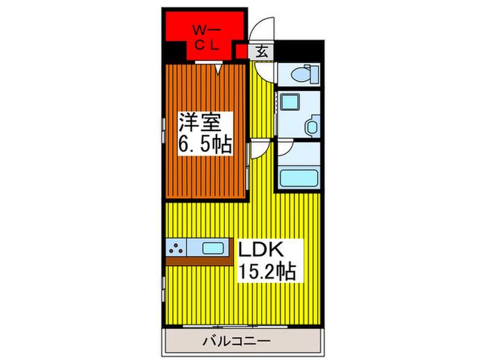 ラ・メゾン イグレック(1LDK/6階)の間取り写真
