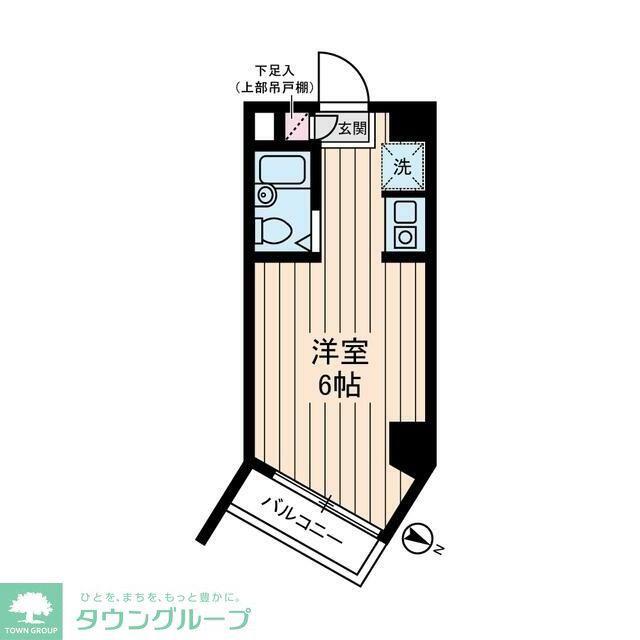 RICK砧公園(ワンルーム/4階)の間取り写真