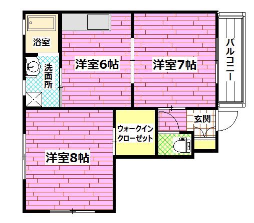 蘭 弐番館(2DK/1階)の間取り写真