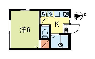 ハイツコーワ(1K/1階)の間取り写真