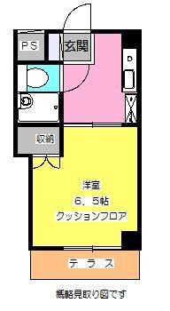 グレイス上大岡(1K/1階)の間取り写真