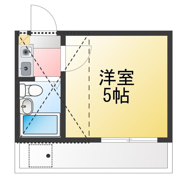 ヒュッゲ荻窪(1K/1階)の間取り写真
