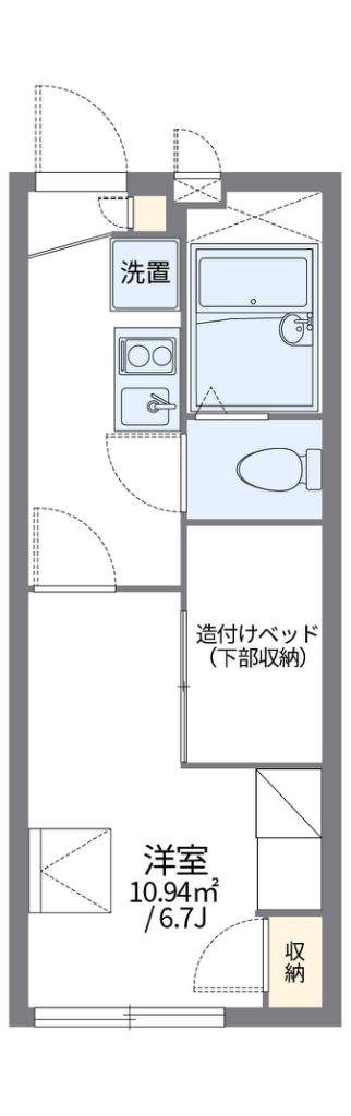 レオパレスURIWARI(1K/2階)の間取り写真