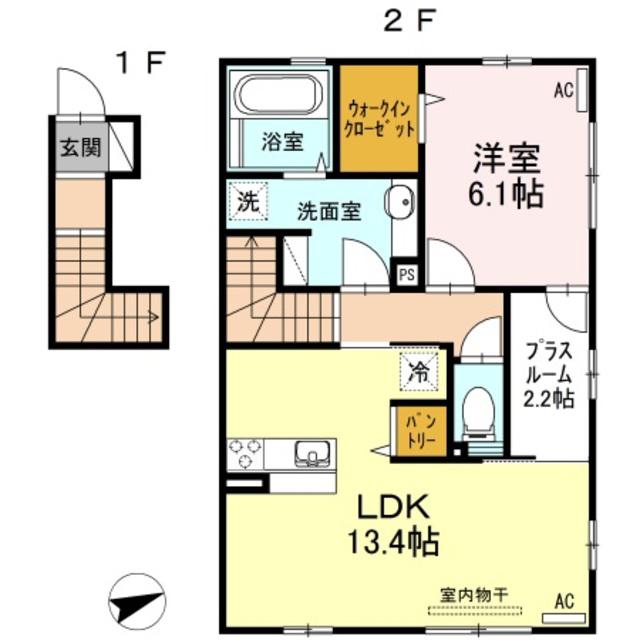セレーノ(1SLDK/2階)の間取り写真