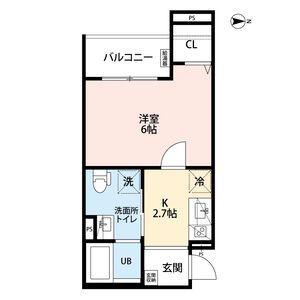 CRASTINE小路東Bクラスティーネショウ(1K/1階)の間取り写真