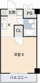 AIコンフォート小豆坂(1K/4階)の間取り写真