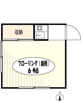 榎本荘(ワンルーム/2階)の間取り写真
