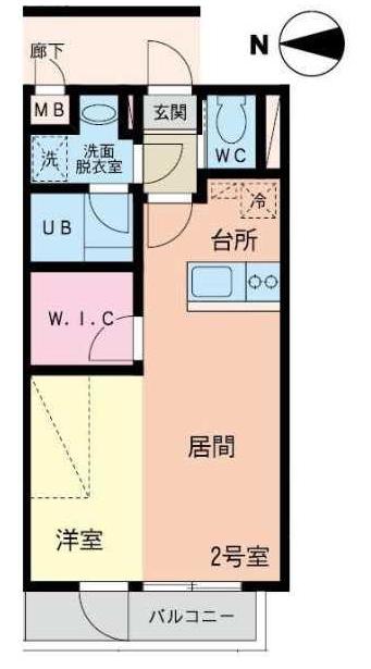 UP WELL BESE(ワンルーム/4階)の間取り写真