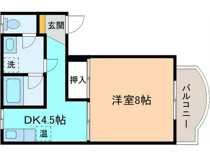 パークホームズ(1DK/2階)の間取り写真