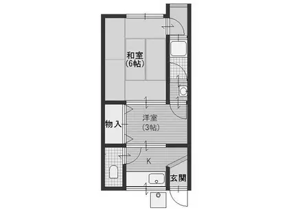 大和アパート(2K/2階)の間取り写真