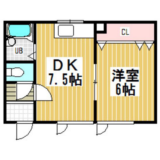 コーポあい(1DK/1階)の間取り写真