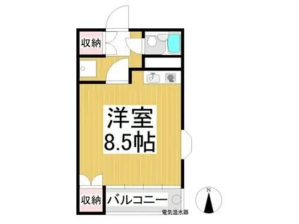 飯島ハイツ(ワンルーム/2階)の間取り写真