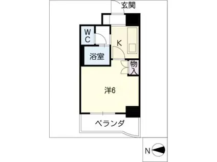 エクセス京命(1K/3階)の間取り写真