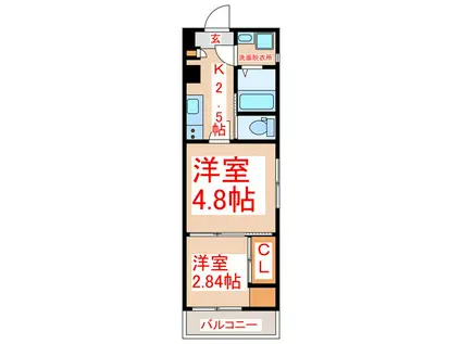 KOMOREBI(2K/1階)の間取り写真