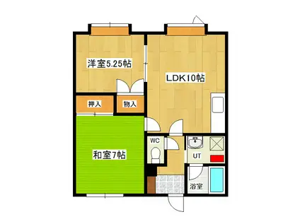 ハイムピア高栄(2LDK/2階)の間取り写真