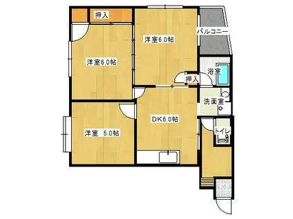 A&Tビル(3DK/5階)の間取り写真