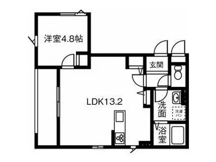 AONOSU(1LDK/3階)の間取り写真