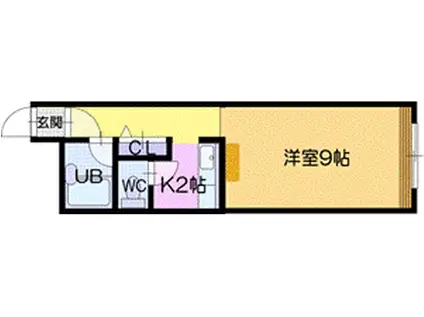サンコート文京台参番館(1K/2階)の間取り写真