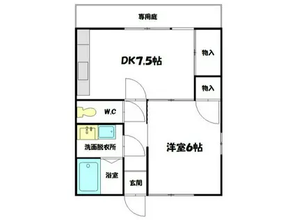 マイアール新町(1DK/2階)の間取り写真