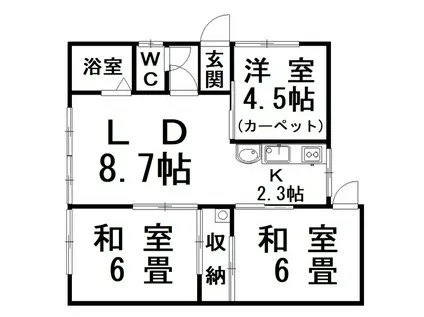 サンコーポ(3LDK/2階)の間取り写真