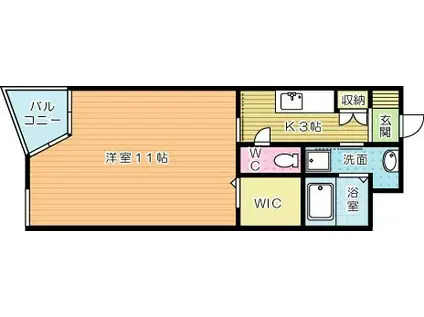 F.O.S SQUARE(1K/3階)の間取り写真