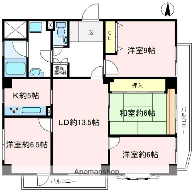 日新けやき台マンション 3階階 間取り