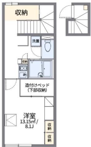 レオパレスラーク(1K/2階)の間取り写真