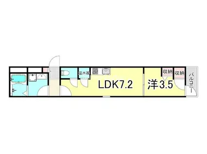 アート尼崎若王寺(1LDK/1階)の間取り写真