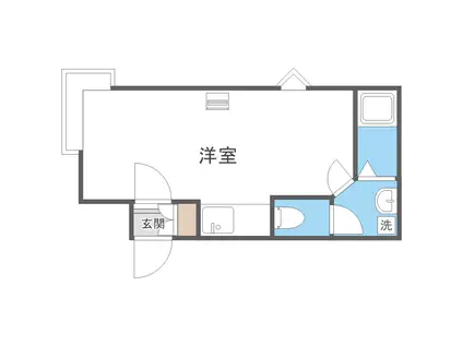 ライラックコートI(ワンルーム/2階)の間取り写真