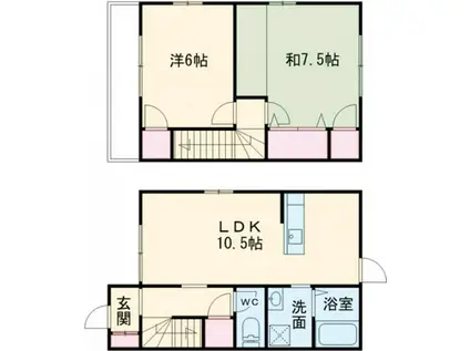 メゾンセギュレ(2LDK/1階)の間取り写真