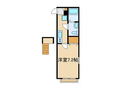 ラ・ポール南長崎(1K/2階)の間取り写真
