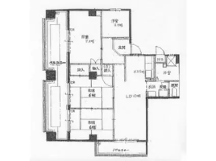 第2吉岡ビル(3SLDK/7階)の間取り写真