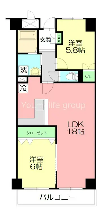 アクシア八芳 8階階 間取り