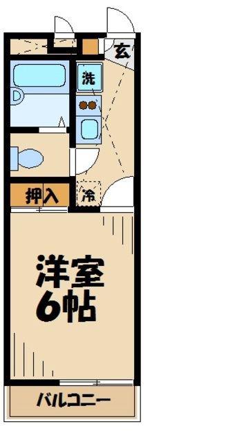 レオパレスエムズ千代田(1K/1階)の間取り写真