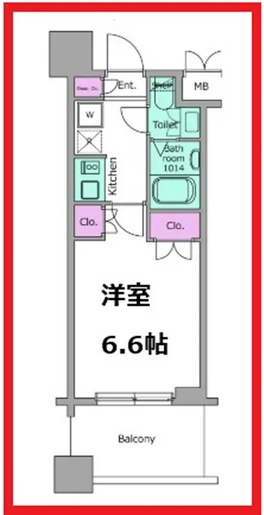レジディア錦糸町 3階階 間取り