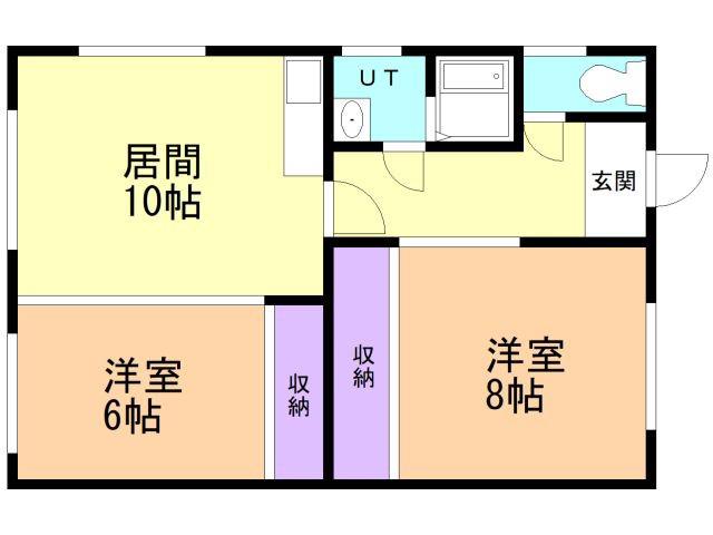 松本マンション(2LDK/1階)の間取り写真