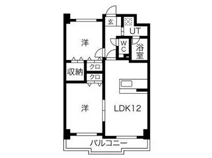 ヴィラ・ヴェール(2LDK/3階)の間取り写真